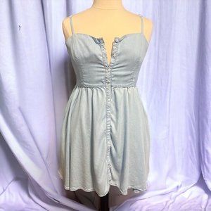 French Connection Button Front Dress in Size 12 Sky Blue